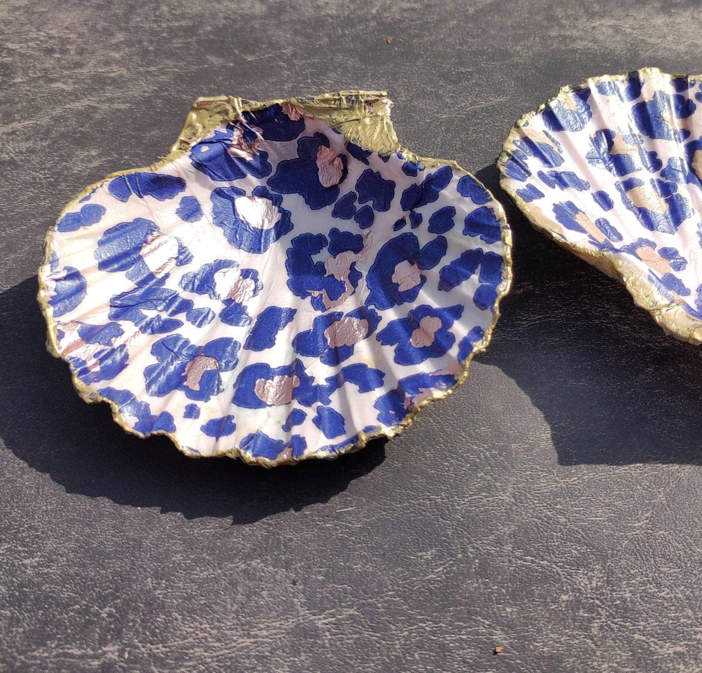 Leopard print shell Trinket tray